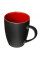 Кухоль керамічний World4Carp Black&Red Mug, 350 мл. Чорний матовий, для риболовлі, з логотипом.