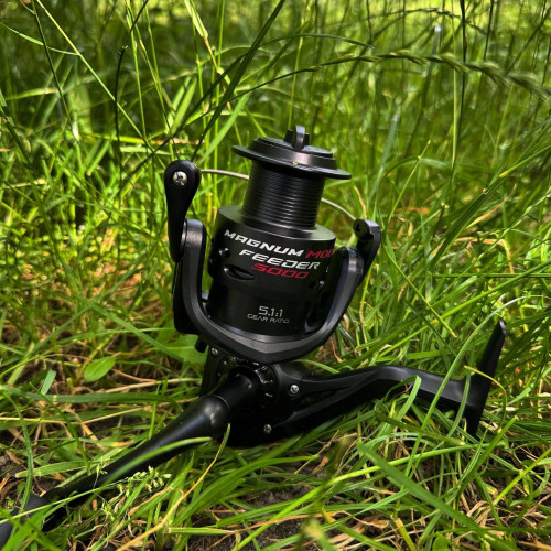 Котушка фідерна Flagman Magnum MOD Feeder 5000 1+1BB переднє фрикційне гальмо легка потужна для донної ловлі