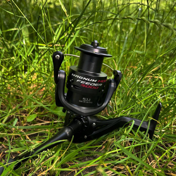 Катушка фидерная Flagman Magnum MOD Feeder 5000 1+1BB передний фрикцион лёгкая мощная для донной ловли