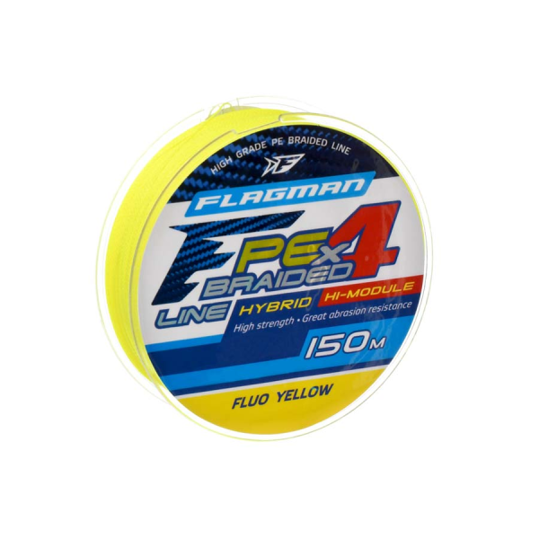 Шнур Flagman PE Hybrid F4 150m FluoYellow  0.23mm