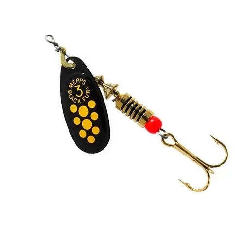 Блесна MEPPS BLACK FURY Black/Yellow #3 6.5гр