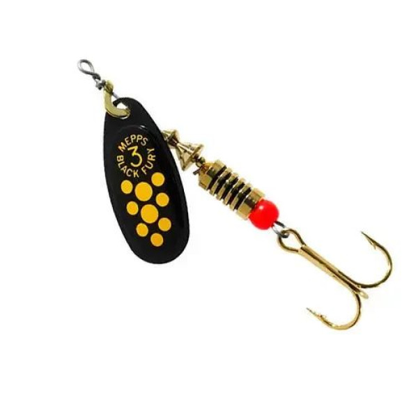 Блесна MEPPS BLACK FURY Black/Yellow #3 6.5гр