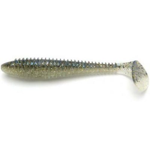Силиконовая приманка Keitech Swing Impact FAT 3.8" 6 шт/уп Bluegill Flash, виброхвост, мягкий съедобный силико