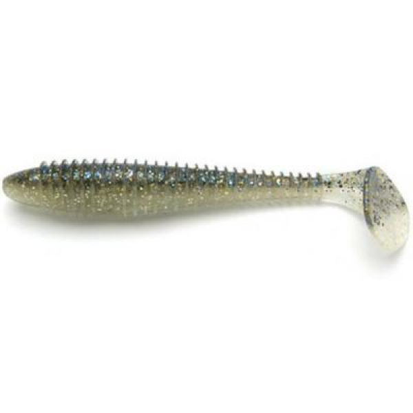 Силиконовая приманка Keitech Swing Impact FAT 3.8" 6 шт/уп Bluegill Flash, виброхвост, мягкий съедобный силико