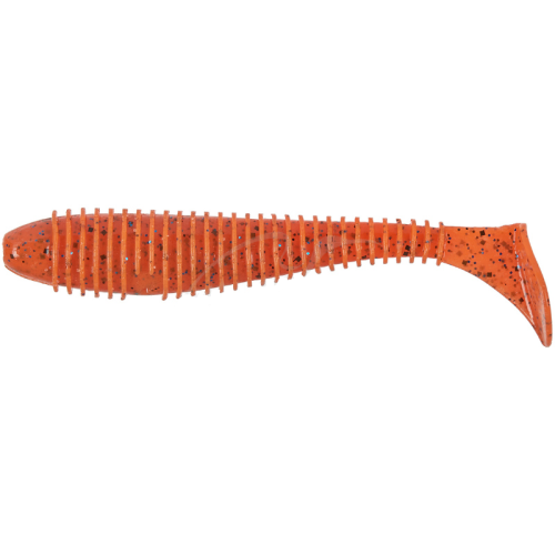 Силіконова приманка Keitech Swing Impact FAT 3.3" 7 шт/уп ea#13 Spicy Mustard/Blue, м’який їстівний силікон, товста версія, віброх