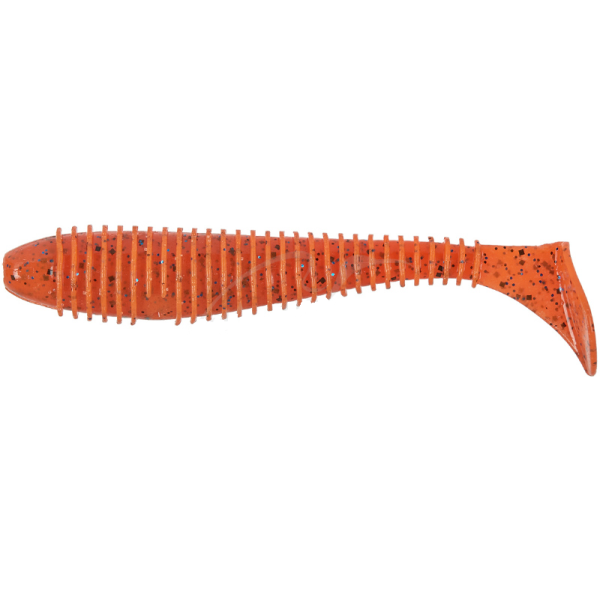 Силиконовая приманка Keitech Swing Impact FAT 3.3" 7 шт/уп ea#13 Spicy Mustard/Blue, мягкий съедобный силикон,