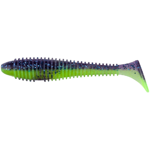 Силікон Keitech Swing Impact FAT 3.3" (7 шт/уп), колір Violet Lime Berry, «Товста» версія, потужні коливання, для свімбейта та офс
