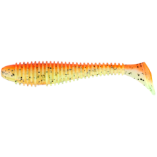 Силиконовая приманка Keitech Swing Impact FAT 3.3" 7 шт/уп Spicy Mustard, мягкий съедобный силикон, толстая ве