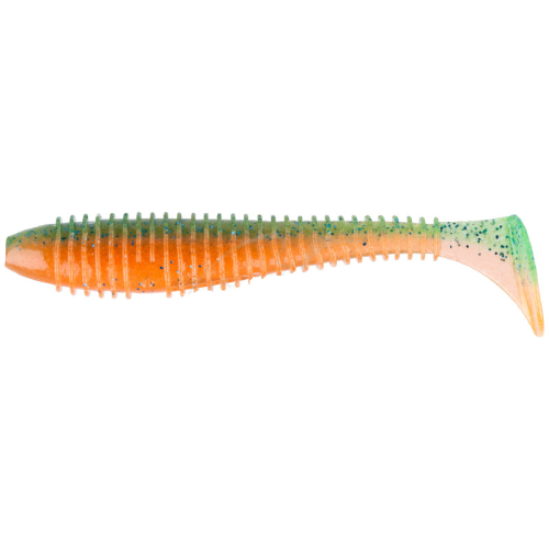Силікон Keitech Swing Impact FAT 3.8" (6 шт/уп) колір Rotten Carrot, товста приманка для лову щуки, судака, окуня