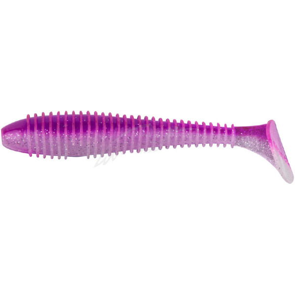 Силікон Keitech Swing Impact FAT 4.3" (6 шт) к:pal#14 Glamorous Pink, товсте тіло, ребриста, для свімбейта та офсетного гачка