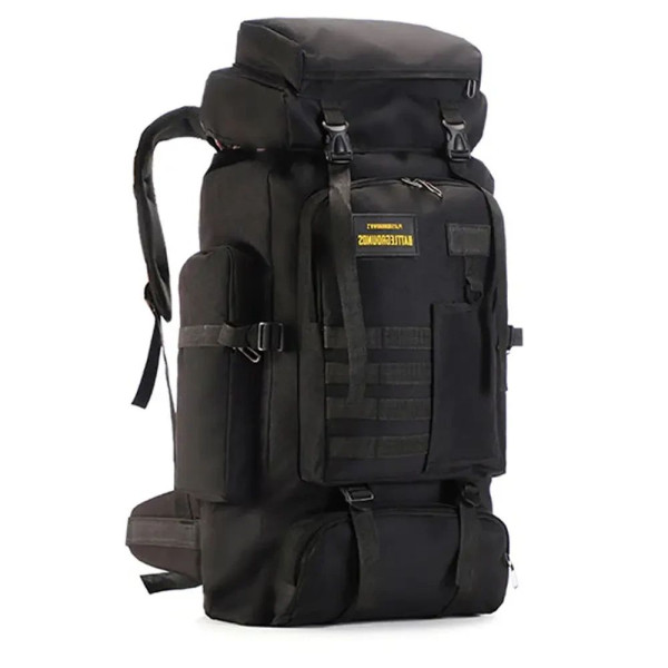 Рюкзак тактический XS-F21 70 л 70х35х16 см (черный/койот)