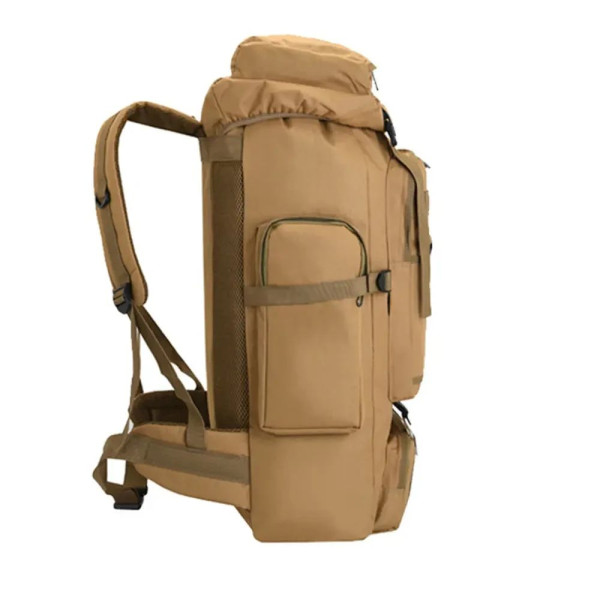 Рюкзак тактический XS-F21 70 л 70х35х16 см (черный/койот)
