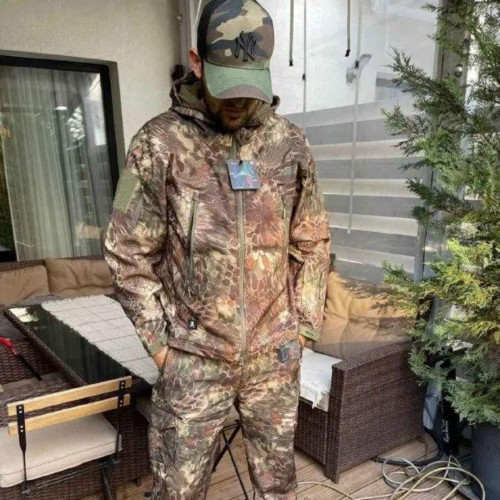 Камуфляжний костюм Soft shell водонепроникний розмір XL