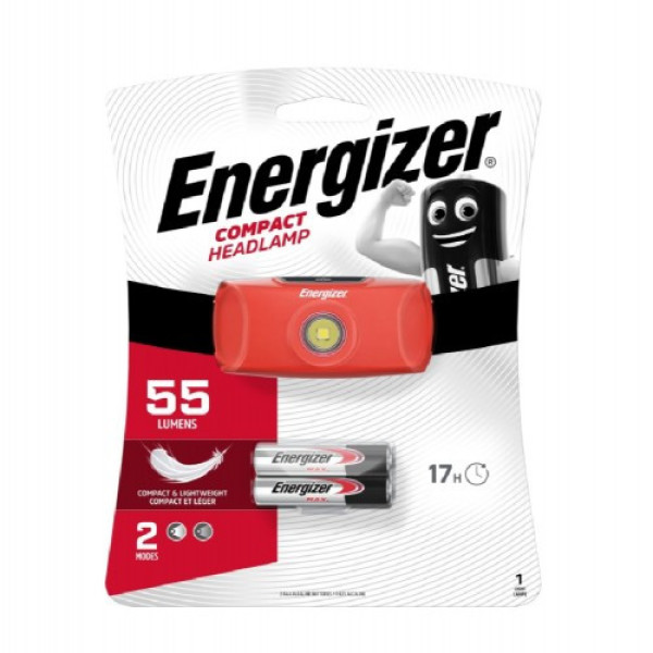 Налобный фонарь Energizer LED Headlight HDCV22, компактный, светодиодный, дальность 20 м, питание от 2х батаре