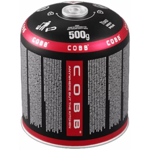 Газовый баллон Polax 500 г с резьбой EN417, бутан-пропановая смесь для туристических горелок, кемпинга, походо