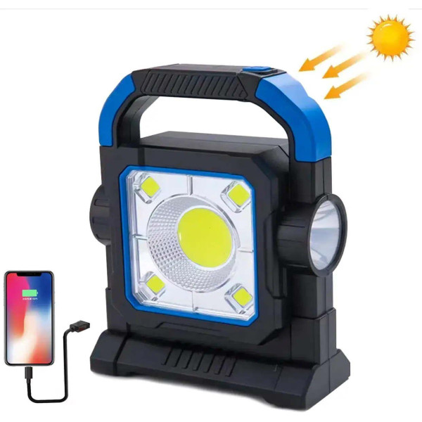 Фонарь кемпинг HC-7078A+5W+ 5COB,power bank,Li-ion аккум,сон.бат