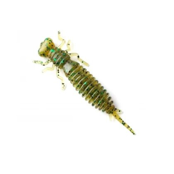 Силіконова приманка Fanatik Larva 1.6 дюйма колір 005 бабка болотний з блискіткою