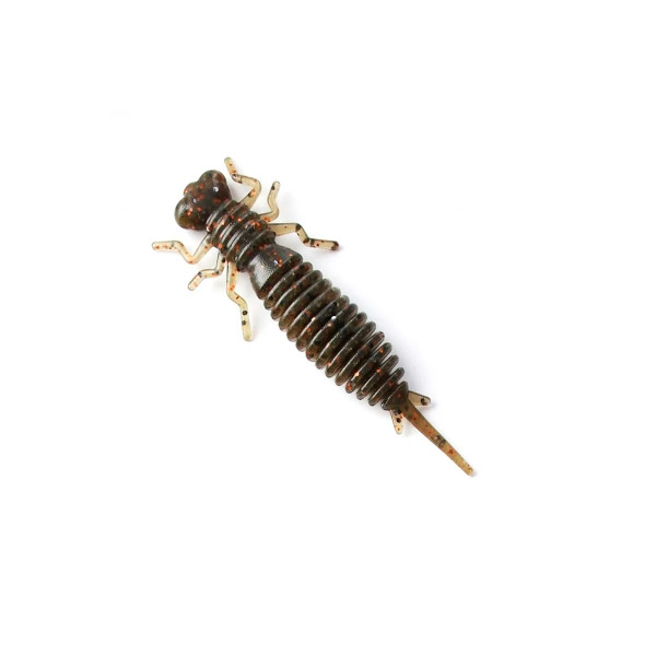 Силіконова приманка Fanatik Larva 1.6 дюйма колір 006 бабка коричневий з блискіткою