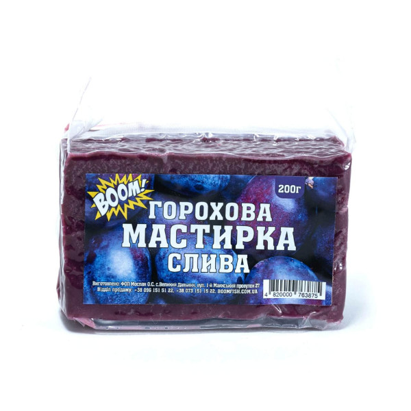 Мастырка BOOM гороховая 200г Слива