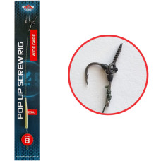 Готовый поводок с винтом W4C POP UP SCREW RIG, крючок WIDE GAPE № 8