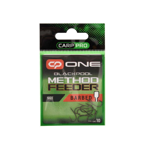 CARP PRO Гачок Blackpool METHOD FEEDER - RINGED №10 Black Nickel