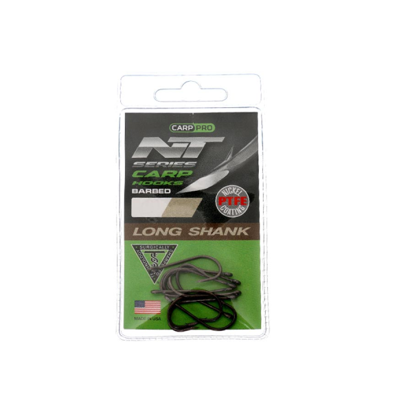 CARP PRO Гачок Короповий  LONG SHANK № 8 Nickel Teflon