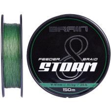 Шнур Brain Storm 8X(green) 150m 0.06mm 8lb/ 3.8kg