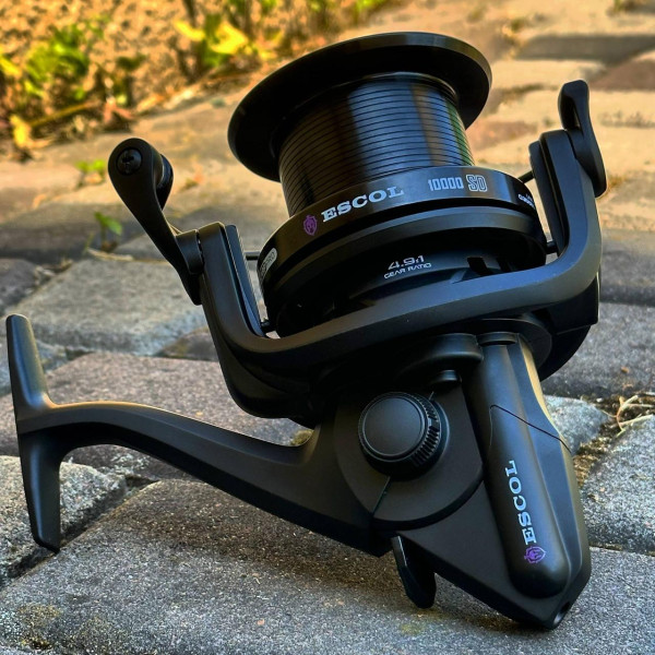 Карповая катушка Carp Pro Escol 10000 SD NEW, алюминиевая шпуля Long Cast, 11+1 подшипник, бесконечный винт