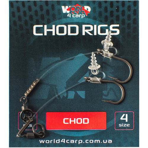 Готовий повідець W4C CHOD RIG (чод риг), гачок CHOD No 6 4