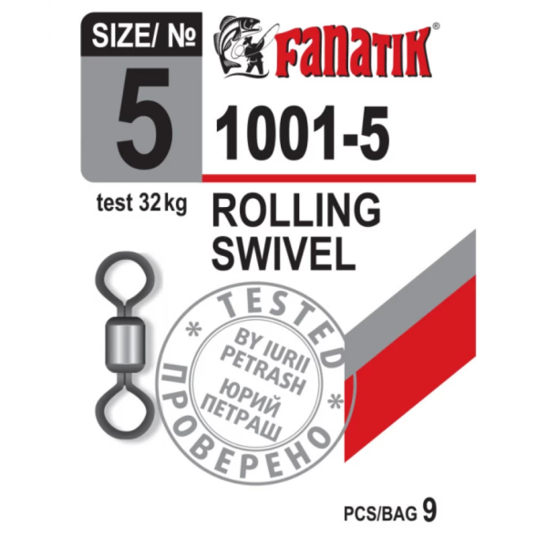 Вертлюг FANATIK 1001-5 тест 32 кг 9 шт.