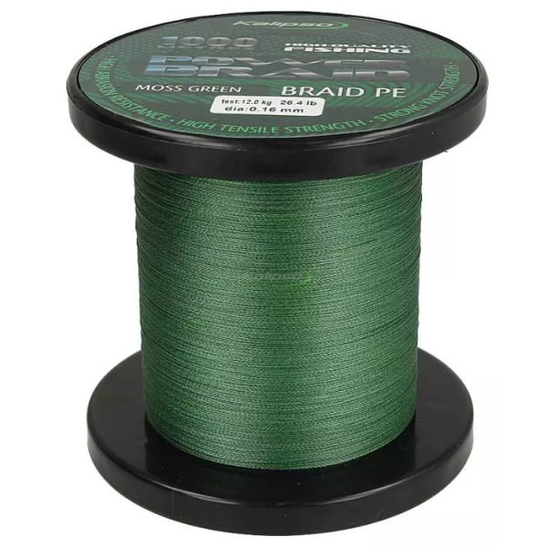 Шнур Kalipso Power Braid Moss Green 1000m 0.25mm