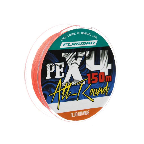 Шнур Flagman All-Round PE X-4 150m 0.14mm Fluo Orange