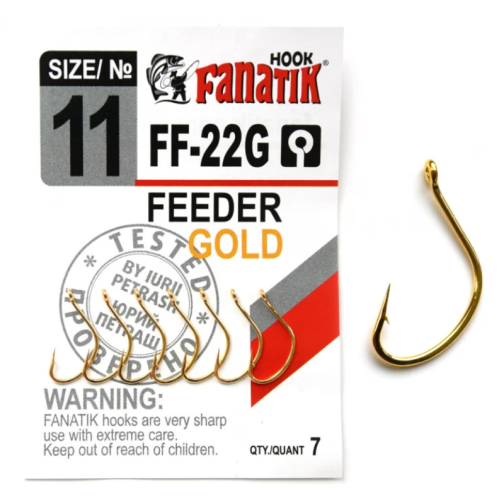 Крючок Fanatik Одинарный Feeder FF-22 Gold  №11