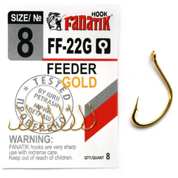 Гачок Fanatik Одинарний Feeder FF-22 Gold №8