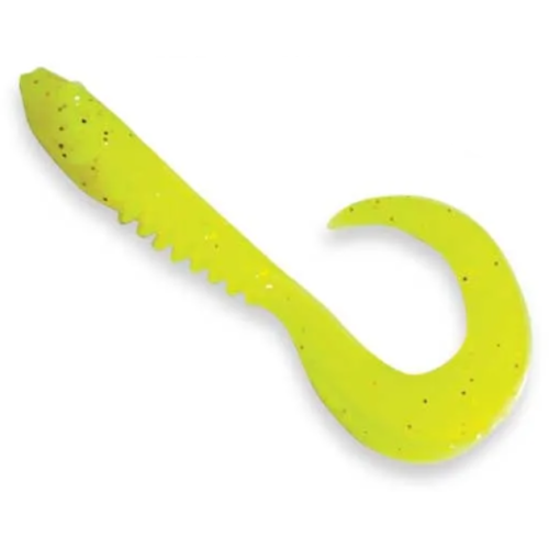 Їстівна силіконова приманка Crazy Fish King Tail 2.5", твістер із перетинкою, активна гра, для хижої риби