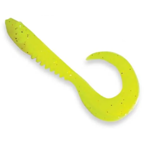 Їстівна силіконова приманка Crazy Fish King Tail 2.5", твістер із перетинкою, активна гра, для хижої риби