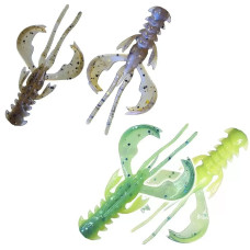 Їстівна силіконова приманка Crazy Fish Nimble 2.5" 44-65-3D/40D-6, активний рак для лову окуня та щуки