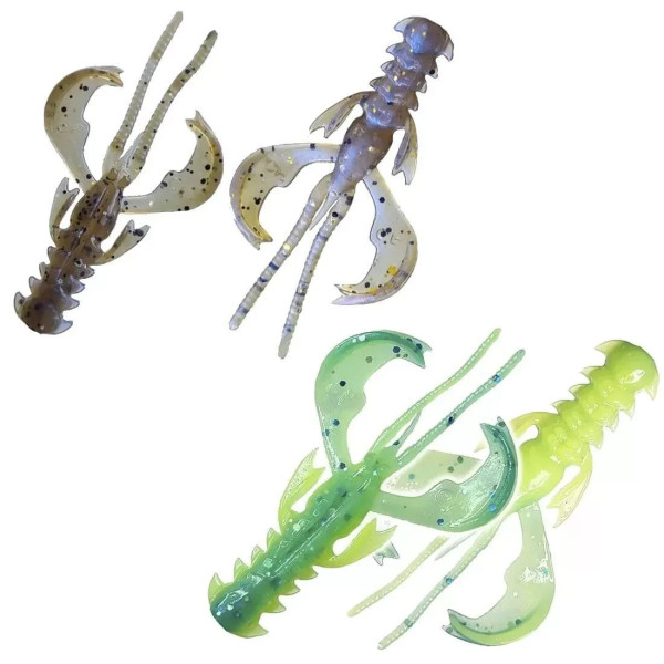 Їстівна силіконова приманка Crazy Fish Nimble 2.5" 44-65-3D/40D-6, активний рак для лову окуня та щуки