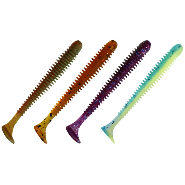 Їстівна силіконова приманка Crazy Fish Vibro worm 2.5" 81-65-M122-6 кальмар