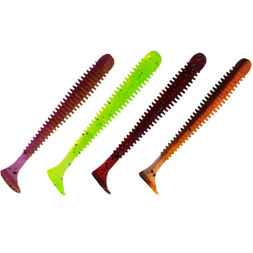 Їстівна силіконова приманка Crazy Fish Vibro worm 2.5" 81-65-M123-6 кальмар