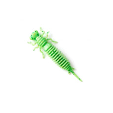 Силіконова приманка Fanatik Larva 2" 50 мм, колір 020 кислотний з молоком, 8 шт, імітація личинки бабки, для окуня та хижої риби