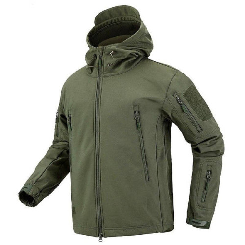 Куртка чоловіча на флісі Soft Shell (колір хакі), розмір XL