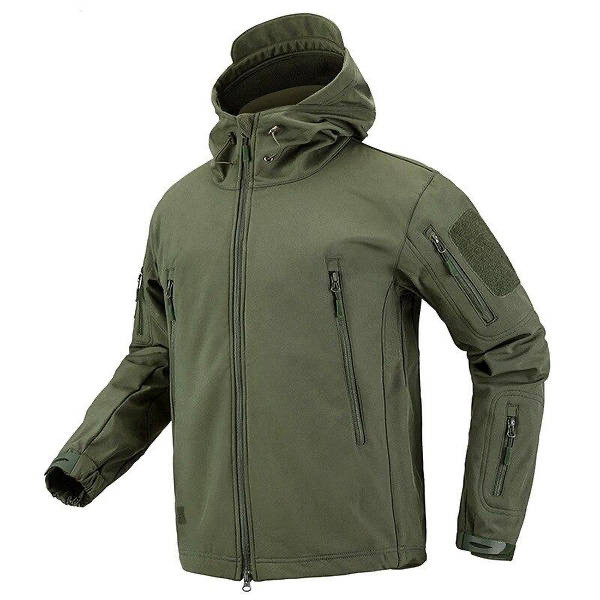 Куртка мужская на флисе Soft Shell ( цвета Хаки ), размер XL