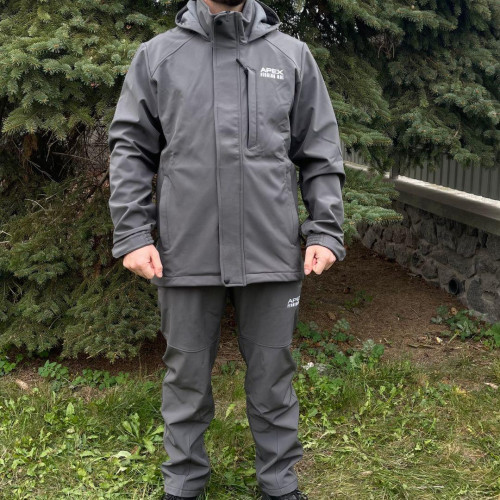 Костюм для рыбалки Apex OUTDOOR Softshell FR серый L