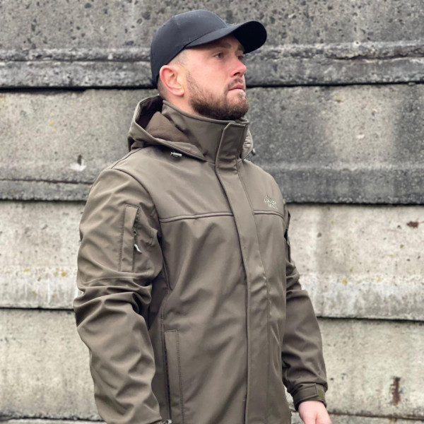Костюм Fishing ROI OUTDOOR Softshell хакі XXL для риболовлі, якісний, комфортний, теплий