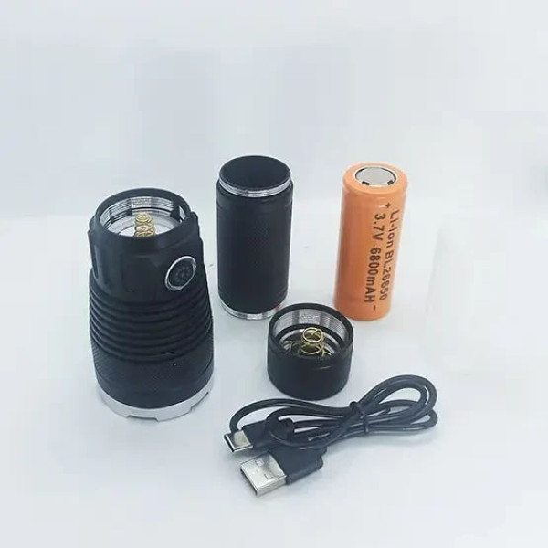 Фонарь FR HQ- 82 max 2000LM 5000mah ручной с зарядкой от USB, мощный многофункциональный