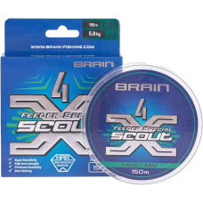 Шнур Brain Scout 4X 150m (camo green) 0.148mm 8.6kg