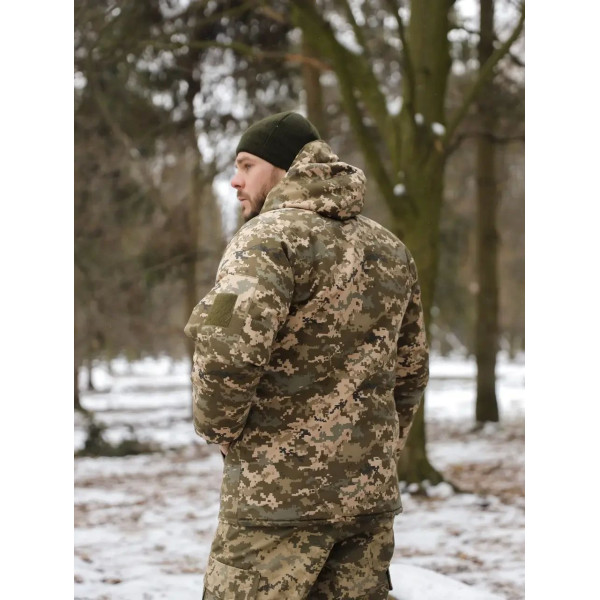 Бушлат Patriot ЗСУ Ріп-Стоп піксель, теплий, якісний зимовий одяг для військових