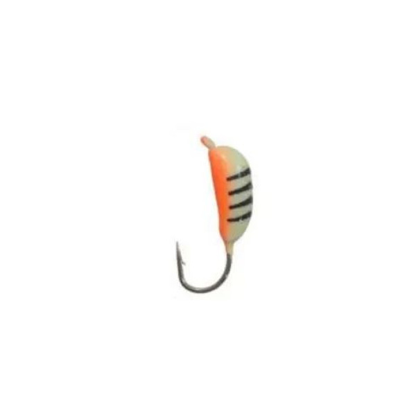 Мормишка вольфрамова Fishing ROI Банан ризький з вушком та фарбуванням 2,5 mm 0,55gr YN8P