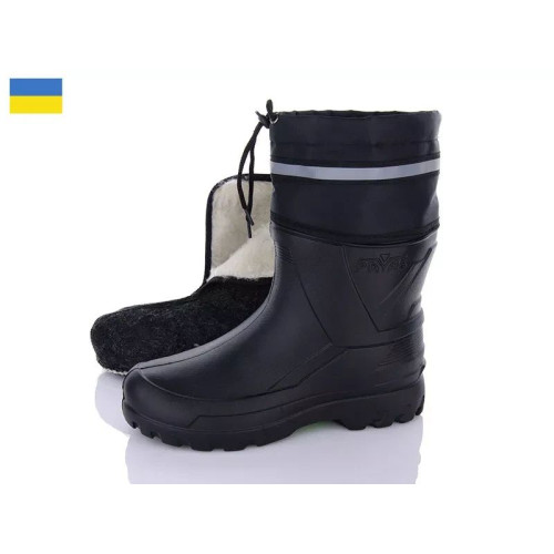 Чоловічі напівчоботи Payas 44р гумові (піна) зимові утеплені напів чоботи. Чорні теплі черевики